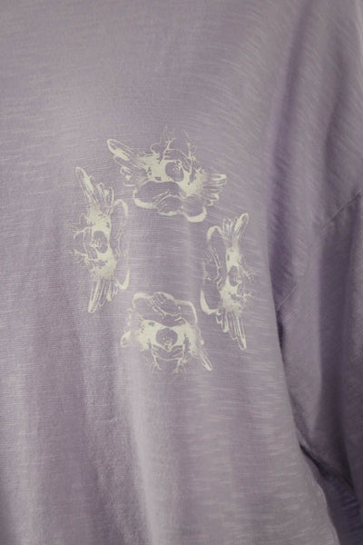 Boys Lie Womens Purple Basic T-Shirt Cotton Crew Neck Short Sleeve Size One