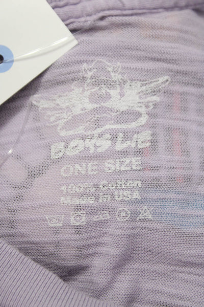 Boys Lie Womens Purple Basic T-Shirt Cotton Crew Neck Short Sleeve Size One