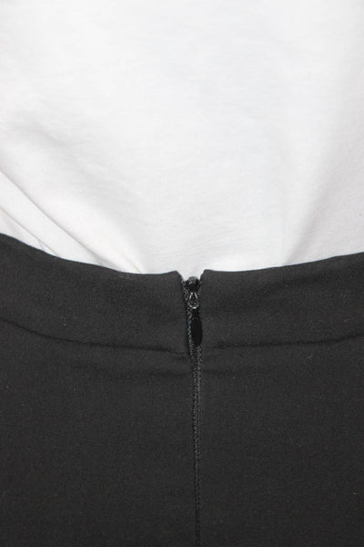 Nina Bauer Women A-Line Skirt Black Polyester Zip Knee Length Size S