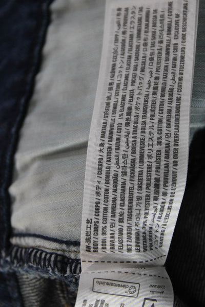 Abercrombie & Fitch Womens Blue A-Line Skirt Cotton Button Short Size 27