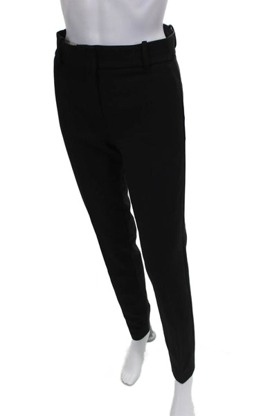J Crew Women Ankle Pants Black Polyester Zip Solid Size 4 Tall