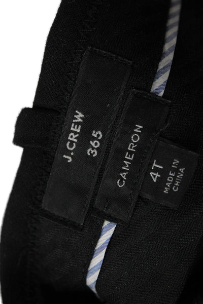 J Crew Women Ankle Pants Black Polyester Zip Solid Size 4 Tall