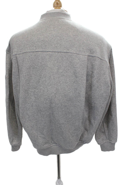 Zara Mens Bomber Jacket Gray Zip Size M