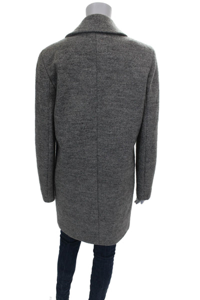Calvin Klein Women Gray Polyester Blend Button Overcoat Size XS
