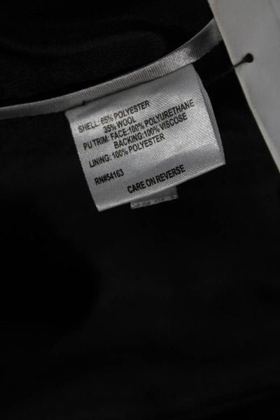 Calvin Klein Women Gray Polyester Blend Button Overcoat Size XS