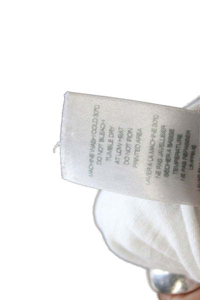 Sundry Womens Basic White Colorblock Sleeveless Tank Cotton Round Neck Size 1