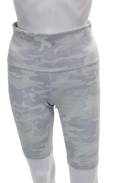 Lululemon Womens Athletic Camouflage Gray Nylon Shorts Size S