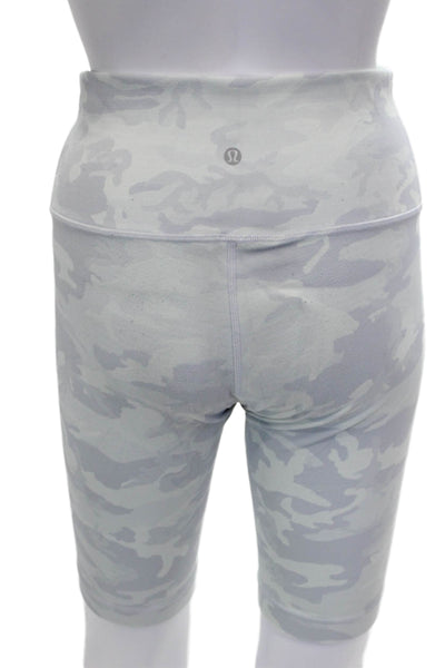 Lululemon Womens Athletic Camouflage Gray Nylon Shorts Size S