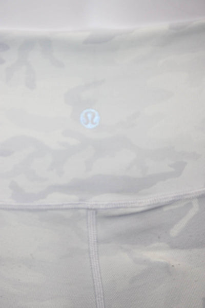 Lululemon Womens Athletic Camouflage Gray Nylon Shorts Size S