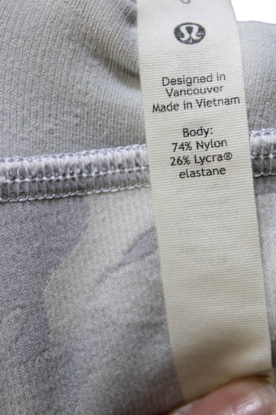 Lululemon Womens Athletic Camouflage Gray Nylon Shorts Size S
