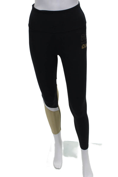 PE Nation Women Black Colorblock Recycled Nylon Ankle Leggings Size XS