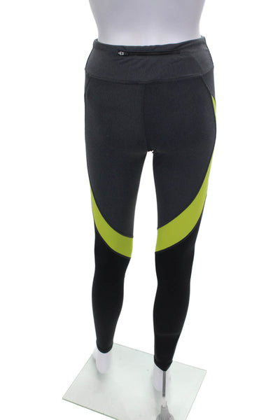 ALALA Women Ankle Gray Colorblock Leggings Polyamide Size XS