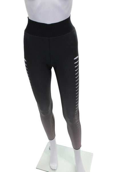 Ultracor Women Compression Leggings Black Nylon Ombre Pull On Size M