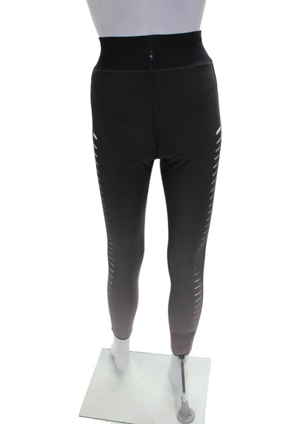 Ultracor Women Compression Leggings Black Nylon Ombre Pull On Size M