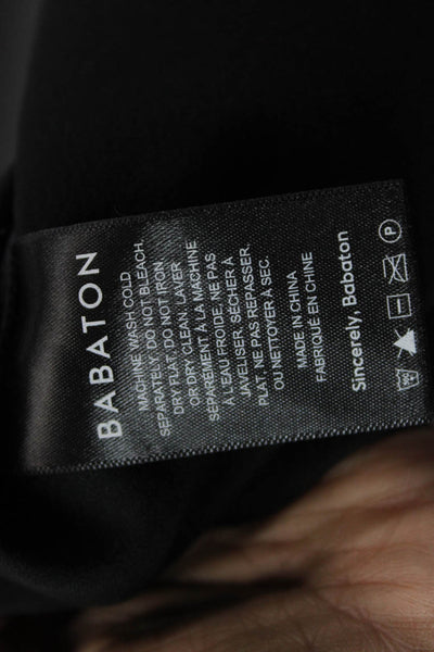 Babaton Womens A-Line Mini Skirt Black Polyurethane Zip Size 0