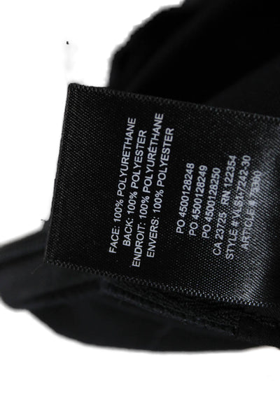 Babaton Womens A-Line Mini Skirt Black Polyurethane Zip Size 0