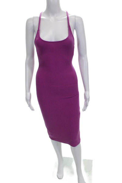 Lovers + Friends Womens Bodycon Mini Dress Purple Sleeveless Scoop Neck Size XS