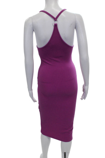 Lovers + Friends Womens Bodycon Mini Dress Purple Sleeveless Scoop Neck Size XS