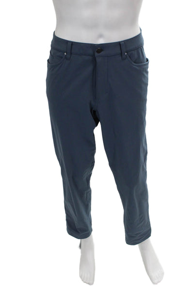 Lululemon Mens Cropped Blue Polyester Blend Pants Size 34