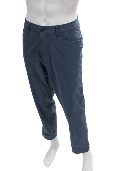 Lululemon Mens Cropped Blue Polyester Blend Pants Size 34
