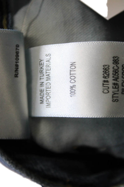 Agolde Womens Cropped High Waist Blue Jeans Button 25in Inseam Size 27