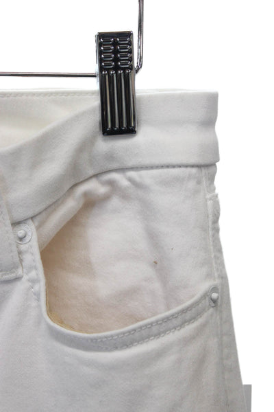 7 For All Mankind Womens Bootcut White Jeans Size 29