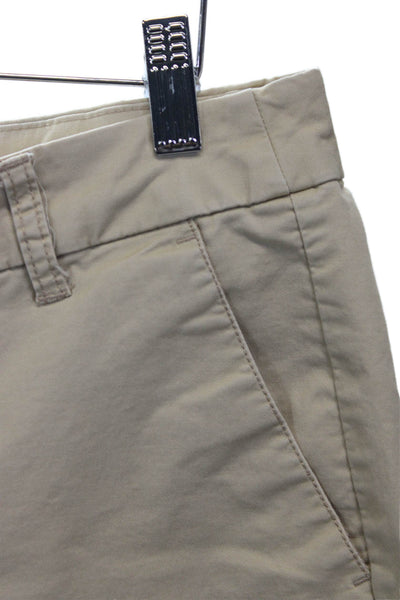 J Crew Womens Chino Cotton Beige Zip Shorts Size 6