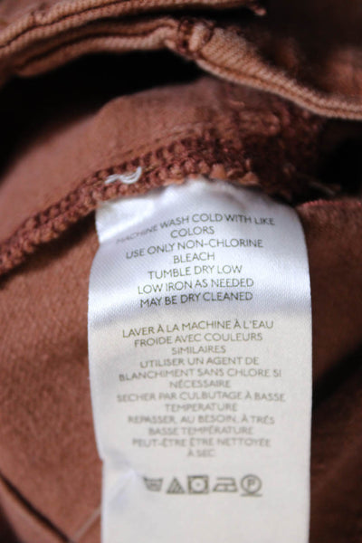 We The Free Women Flared Brown High Rise Cotton Blend Jeans Size 26