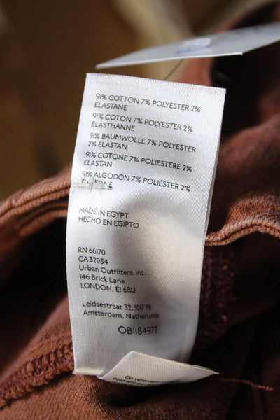 We The Free Women Flared Brown High Rise Cotton Blend Jeans Size 26