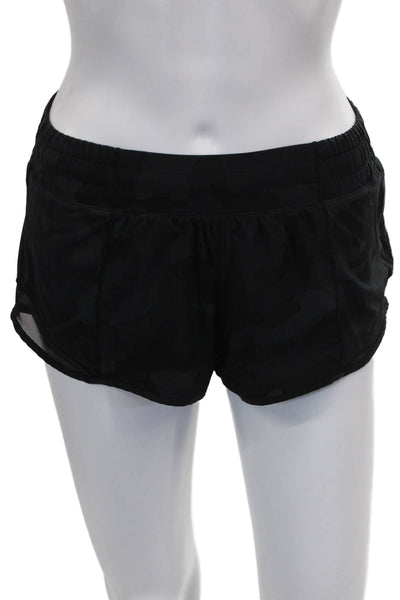 Lululemon Womens Black Camo Athletic Shorts Size 4