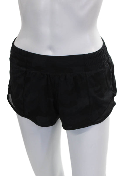 Lululemon Womens Black Camo Athletic Shorts Size 4