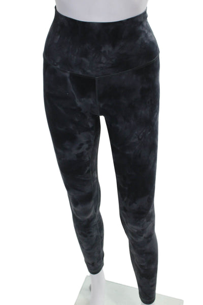 Lululemon Womens Gray Tie Dye Lycra Ankle Leggings Pull On Size 0