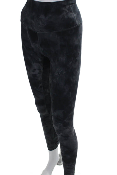 Lululemon Womens Gray Tie Dye Lycra Ankle Leggings Pull On Size 0