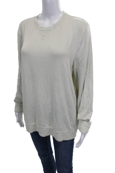 Beyond Yoga Womens Pullover Sweatshirt Green Modal Crew Neck Long Sleeve Size L