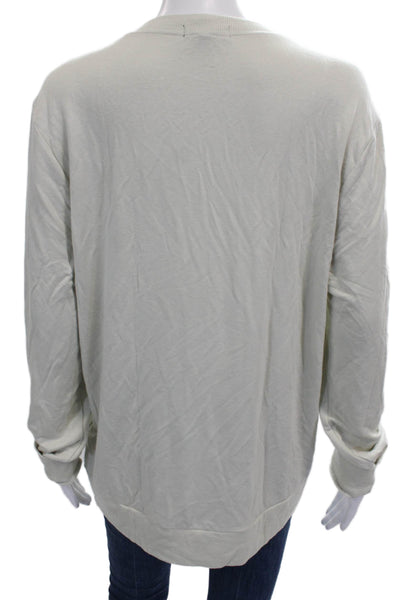 Beyond Yoga Womens Pullover Sweatshirt Green Modal Crew Neck Long Sleeve Size L