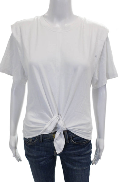 Isabel Marant Women Basic Cotton Crew Neck Short Sleeve T Shirt White Size S