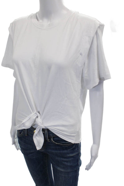 Isabel Marant Women Basic Cotton Crew Neck Short Sleeve T Shirt White Size S