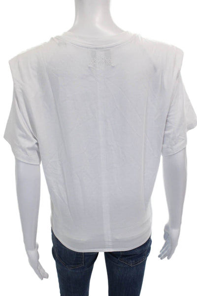 Isabel Marant Women Basic Cotton Crew Neck Short Sleeve T Shirt White Size S