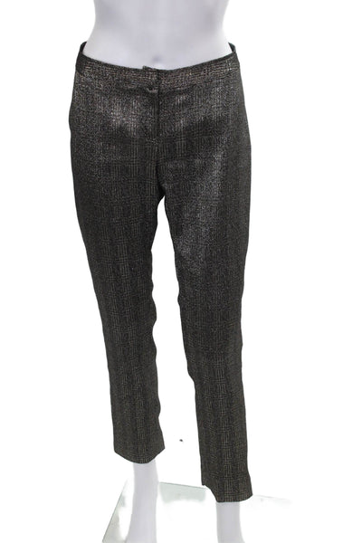 Zac Posen Women Dress Pants Black Check Size 27