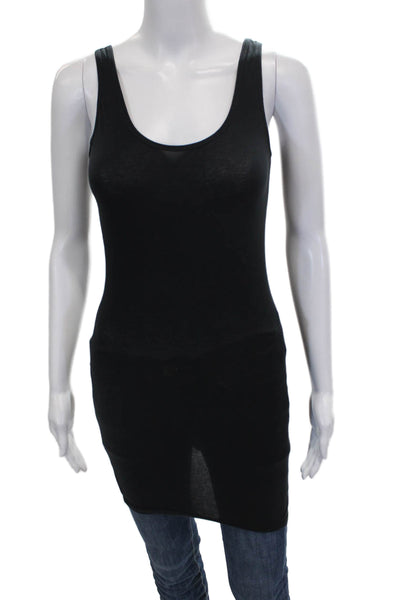 Splendid Women Tunic Tank Black Supima Cotton Scoop Neck Sleeveless Size XS