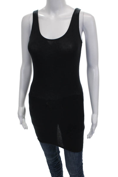 Splendid Women Tunic Tank Black Supima Cotton Scoop Neck Sleeveless Size XS
