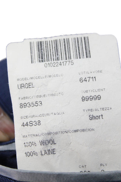 S.Cohen Mens Blue Plaid Wool Blazer Size M