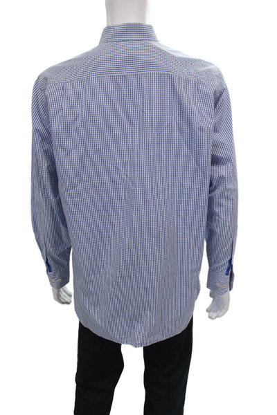Southern Tide Mens Cotton Pocketed Button Down Shirt Blue Size L