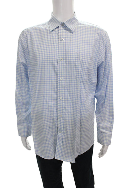 Southern Tide Mens Cotton Pocketed Button Down Shirt Blue Size L