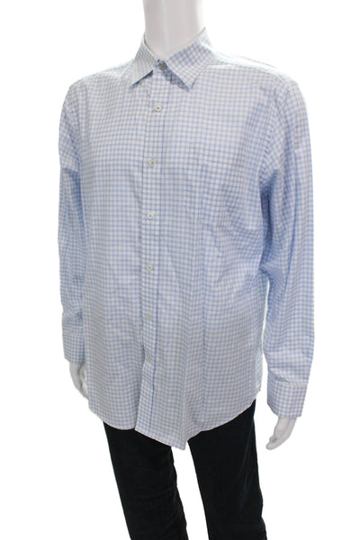 Southern Tide Mens Cotton Pocketed Button Down Shirt Blue Size L
