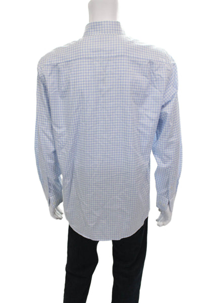 Southern Tide Mens Cotton Pocketed Button Down Shirt Blue Size L