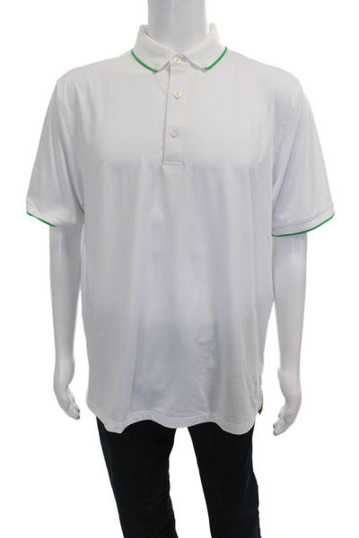 Bobby Jones Mens Short Sleeve Casual Polo Shirt White Size L