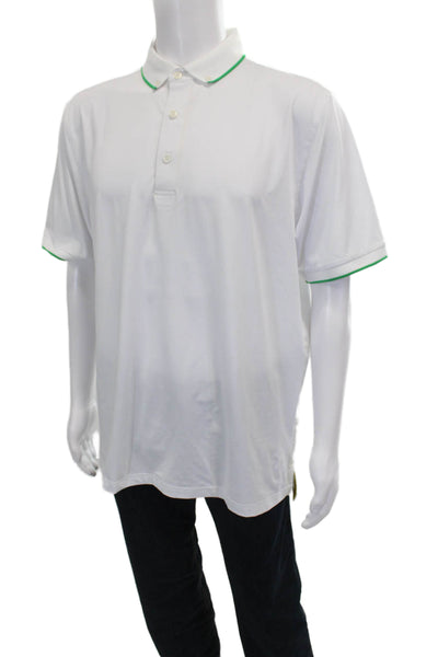 Bobby Jones Mens Short Sleeve Casual Polo Shirt White Size L