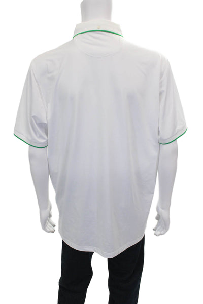 Bobby Jones Mens Short Sleeve Casual Polo Shirt White Size L