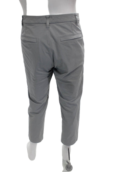 Lululemon Mens Cropped Gray Pants Polyester Button Size 34